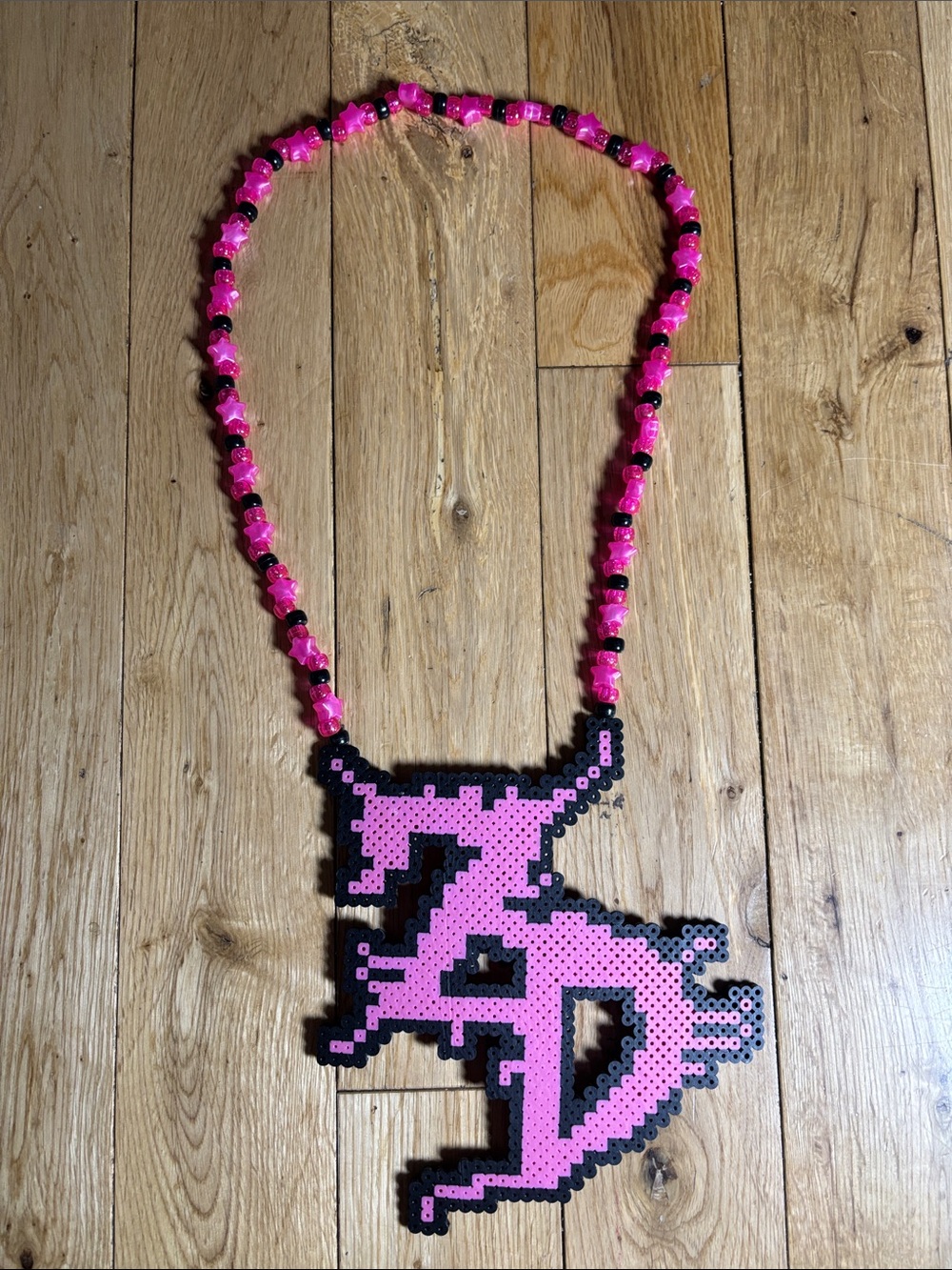 Zeds Dead Perler Bead Kandi Handmade Necklace Raves Dubstep Bass Wakaan